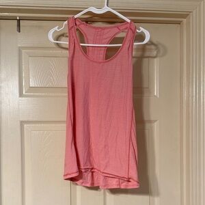 Lululemon Athletica Coral Striped Tank Top